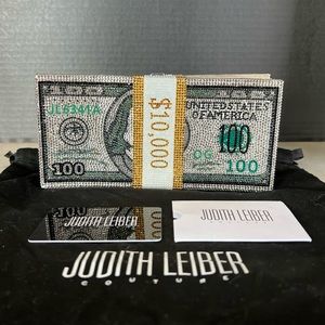Labor Day sale! Judith Leiber Couture Stack Of Cash Rich Clutch Bag